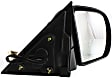 Driver and Passenger Side Mirror, Power Adjust, Heated, Manual Folding, Textured Black, No Signal Light, No Memory, No Puddle Light, No Auto-Dimming, No Blind Spot Feature