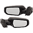 2017 Chevrolet Malibu - Driver and Passenger Side Mirror, For Models Without Lane Change Assist, Power Adjust, Non-Heated, Textured Black, Manual Folding, No Signal Light, No Blind Spot Feature, Without Memory Recall, No Puddle Light, No Auto-Dimming