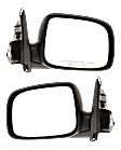 Driver and Passenger Side Mirrors, Power Adjust, Manual Folding, Non-Heated, Textured Black, No Signal Light, No Memory, No Puddle Light, No Auto-Dimming, No Blind Spot Feature