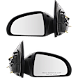 Sedan Driver and Passenger Side Mirror, Power Adjust, Non-Heated, Non-Folding, Paintable, No Signal Light, No Memory, No Puddle Light, No Auto-Dim, No Blind Spot Feature
