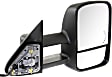 2003-2006 Chevrolet Silverado 1500 - Driver and Passenger Side Towing Mirror, Power Adjust, Heated, Manual Folding, Textured Black, In-glass Signal Light, Without Memory Recall, No Puddle Light, No Auto-Dimming, With Blind Spot Glass