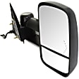 2003-2006 Chevrolet Silverado 1500 - Driver and Passenger Side Towing Mirror, Power Adjust, Heated, Manual Folding, Textured Black, In-glass Signal Light, Without Memory Recall, No Puddle Light, No Auto-Dimming, With Blind Spot Glass
