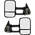 1999 GMC Sierra 1500 - Driver and Passenger Side Towing Mirror, Power Adjust, Heated, Textured Black, Manual Folding, No Signal Light, With Blind Spot Glass, Without Memory Recall, No Puddle Light, No Auto-Dimming