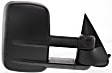 1999 GMC Sierra 1500 - Driver and Passenger Side Towing Mirror, Power Adjust, Heated, Textured Black, Manual Folding, No Signal Light, With Blind Spot Glass, Without Memory Recall, No Puddle Light, No Auto-Dimming