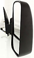 1999 GMC Sierra 1500 - Driver and Passenger Side Towing Mirror, Power Adjust, Heated, Textured Black, Manual Folding, No Signal Light, With Blind Spot Glass, Without Memory Recall, No Puddle Light, No Auto-Dimming