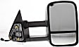 1999 GMC Sierra 1500 - Driver and Passenger Side Towing Mirror, Power Adjust, Heated, Textured Black, Manual Folding, No Signal Light, With Blind Spot Glass, Without Memory Recall, No Puddle Light, No Auto-Dimming