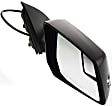 Driver and Passenger Side Mirror, Power Adjust, Heated, Manual Folding, Paintable, In-housing Signal Light, No Memory, No Puddle Light, No Auto-Dimming, No Blind Spot Feature