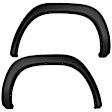 Rear, Driver and Passenger Side Fender Flares, Black Crew Cab Pickup