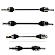 SET-GSPNCV10256-4 Front and Rear, Driver and Passenger Side Axle Assembly - Set of 4, 3.0L, 6Cyl