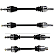 SET-GSPNCV12509-4F Front and Rear, Driver and Passenger Side Axle Assembly - Set of 4, 5.7L, 8Cyl