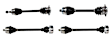 SET-GSPNCV23576-4B Front and Rear, Driver and Passenger Side Axle Assembly - Set of 4 AWD
