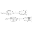 SET-GSPNCV53192-2 Front, Driver and Passenger Side Axle Assembly - Set of 2, 5.6L, 8Cyl