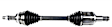 SET-GSPNCV69127-4A Front and Rear, Driver and Passenger Side Axle Assembly - Set of 4, 3.5L, 6Cyl