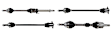 SET-GSPNCV69197-4B Front and Rear, Driver and Passenger Side Axle Assembly - Set of 4 FWD, 3.5L, 6Cyl