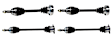 SET-GSPNCV69596-4 Front and Rear, Driver and Passenger Side Axle Assembly - Set of 4 FWD, 3.0L, 6Cyl