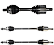 SET-GSPNCV73081-3B Front, Driver Side and Rear, Driver and Passenger Side Axle Assembly - Set of 3 AWD