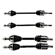 SET-GSPNCV83501-4 Front and Rear, Driver and Passenger Side Axle Assembly - Set of 4, 2.5L, 6Cyl