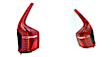 SET-GXL31655920 Driver and Passenger Side Halogen Tail Light, Without bulb(s), OE Replacement