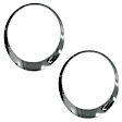 SET-GXL51137149906 Driver and Passenger Side Headlight Bezel, Chrome