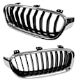 SET-GXL51137255412-A Base Grille Insert, Chrome Shell with Black Insert