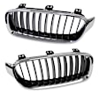 SET-GXL51137255412-B Base Grille Insert, Chrome Shell with Black Insert