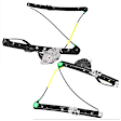SET-GXL51337020660 Front, Driver and Passenger Side Power Window Regulator, Without Motor