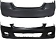 Front and Rear Primed Bumper Covers, Sedan