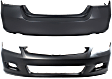 2007 Honda Accord - Front and Rear Primed Bumper Cover, Sedan, CAPA Certified