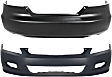 Coupe Front and Rear Primed Bumper Covers