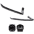 Front, Driver and Passenger Side Bumper Bracket, Sedan