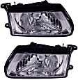 Driver and Passenger Side Halogen Headlight, With bulb(s), OE Replacement
