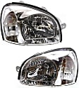 Driver and Passenger Side Halogen Headlight, With bulb(s), OE Replacement