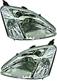 Driver and Passenger Side Halogen Headlight, Without bulb(s), OE Replacement, Hatchback