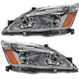 2007 Honda Accord - Driver and Passenger Side Halogen Headlight, With bulb(s), OE Replacement, Sedan