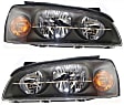 Driver and Passenger Side Halogen Headlight, With bulb(s), OE Replacement