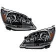 Driver and Passenger Side Halogen Headlight, With bulb(s), OE Replacement