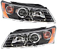 Driver and Passenger Side Halogen Headlight, With bulb(s), OE Replacement