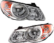 2008 Hyundai Elantra - Driver and Passenger Side Halogen Headlight, With bulb(s), OE Replacement