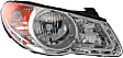 2008 Hyundai Elantra - Driver and Passenger Side Halogen Headlight, With bulb(s), OE Replacement