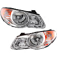 Driver and Passenger Side Halogen Headlight, With bulb(s), OE Replacement, CAPA Certified