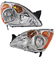 Driver and Passenger Side Halogen Headlight, Without bulb(s), OE Replacement