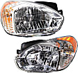 Driver and Passenger Side Halogen Headlight, With bulb(s), OE Replacement