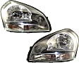 Driver and Passenger Side Halogen Headlight, With bulb(s), OE Replacement