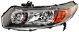 2006-2009 Honda Civic - Driver and Passenger Side Halogen Headlight, Without bulb(s), OE Replacement, Coupe