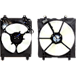 OE Replacement Radiator and A/C Condenser Fan Driver and Passenger Side, 1.8L, 4Cyl, Single fan