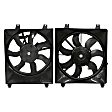 Radiator and A/C Condenser Fan - Driver and Passenger Side Fan Blade, Motor and Shroud