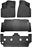 SET-H2118091 Front, Second, and Third Row Weatherbeater Series Molded Floor Liner, Black Made of Thermoplastic