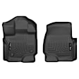 SET-H2118361-3 Front and Second Row Weatherbeater Series Molded Floor Liner, Black Made of Thermoplastic