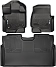 SET-H2118361 Front and Second Row Weatherbeater Series Molded Floor Liner, Black Made of Thermoplastic