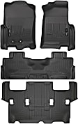 SET-H2118371-4 Front, Second, and Third Row Weatherbeater Series Molded Floor Liner, Black Made of Thermoplastic